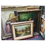CART OF FRAMED WALL ART