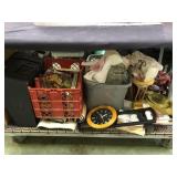 TABLE BOTTOM, HEIRLOOM CLOCK, KITHCHEN ITEMS &MORE
