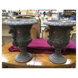 PAIR OF PLASTIC GRECIAN PLANTERS