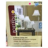 'PORTIFOLI' 4-PIECE LAMP SET, NIB