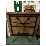 LARGE MID-CENTURY METAL BASED ,WOOD COFFEE TABLE