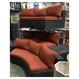 'FRONT GATE' RATTAN & ORANGE UPHOLSTERED PATIO SET