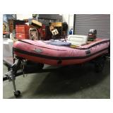 'ACHILLES' BOAT ,TRAILER W/MERINER ENGINE,