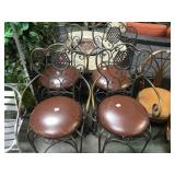 4 METAL BASED BAR STOOLS