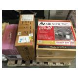PALLET OF ROOF FANS & MORE