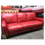 FANTASTIC RED LEATHER COUCH
