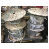 CART LOT, 4 SPOOLS OF FLEXABLE STEEL,CONDUIT