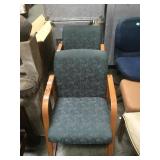 PAIR OF BLUE ARM CHAIRS
