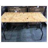 WOODEN FOLDING TABLES W/RACK,16XMONEY