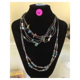 NECK OF STERLING/TURQUISE SOUTHWESTERN STYLE