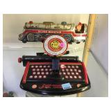 VINTAGE TIN TOYS, SILVER MOUNTAIN TRAIN & DIAL