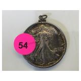 1987 AMERICAN SILVER EAGLE with bezel