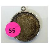 1921 MORGAN SILVER DOLLAR WITH BEZEL