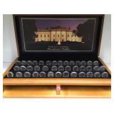40 PRESIDENTIAL COINS W/ COIN VAULT BOX
