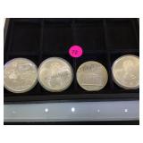 1973,1974 SILVER $10 OLYMPIADE COINS, 4XMONEY