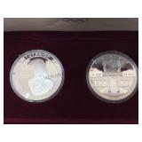 2 1983 OLYMPIC SILVER PROOF DOLLARS
