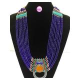 HANDMADE HIMALAYAN TIBETAN NECKACE,(NOT SILVER)