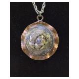 CHAIN WITH A MORGAN DOLLAR REPOSE" PENDANT