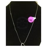 VINTAGE STERLNG TIFFANY & CO NECKLACE W/HEART