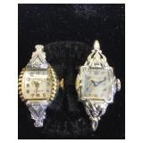 A PAIR OF VINTAGE WATCH FACES, BALDWIN,