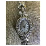 VINTAGE 14K GOLD WATCH BACK W/ DIAMONDS