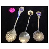3 STERLING SOUVENIR SPOONS