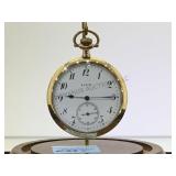 ELGIN POCKET WATCH IN GLASS DOME
