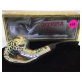 OLYMPIA  BRIAR  PIPE W/STERLNG SILVER