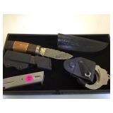 2 MAGAZINES, CUSTOM KNIFE W/SHEATH & S&W HANDCUFFS