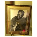 AUTOGRAPHED BLK/WHT PHOTO ON A PLAQUE