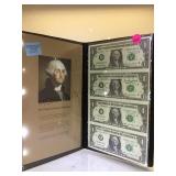 UNCUT SHEET OF LEGAL TENDER 2003A $1 BILLS