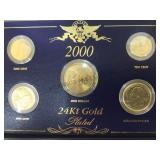 2000 24K PLATED  DATE SET W/CASE