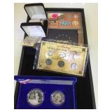 U.S. SILVER PROOF SET, NICKEL/DIME TYPE SET & MORE