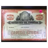 FRAMED 1956 100 SHARES OF STANDARD OIL COMPANY