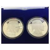 PAIR OF 2009 BUFFALO PROOF COINS, W/CASE