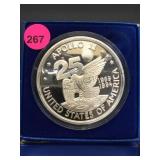 1994 QUARTER LB.CAMEO PROOF .999 SILVER ROUND