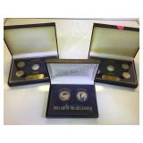 TRAY OF STATE QUARTER SETS &MILLNNIUM DOLLARS
