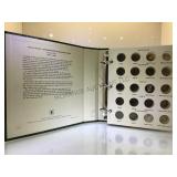 ALBUM OF COMMEMORATIVE QUARTERS,PARTIALLY COMPLETE
