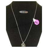 STERLING NAVAJO COWBOY HAT NECKLACE & PIN