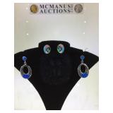 2 PAIRS STERLING EARRNGS W/1-FIRE OPAL,