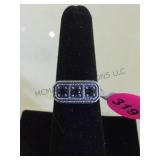 STERLING RIN W/1CT RAINBOW TOPAZ SIZE 7