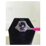 STERLING RING W/2CT COLOR CHANGING ALXANDRITE