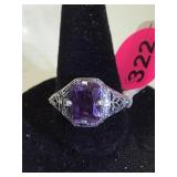 STERLING RING W2CT COLOR CHANGING ALEXANDRITE
