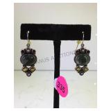 STERLING EARRINGS W/VARIOUS GEMSTONES