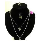 STERLING RUNNING MICKEY, 3PCS SET OF "MARGARITA"