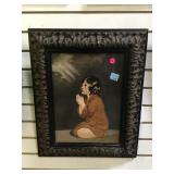 ORNATE FRAMED REVERSE PAINTED SAND ART