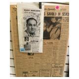 ROCKY MARCIANO EPHEMERA, NEWSPAPER & MAG ART.