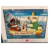 COCA-COLA CARTOON CEL "CATCH OF THE DAY" W/COA