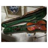 ANTIQUE GERMAN VIOLIN W/CASE & BOW
