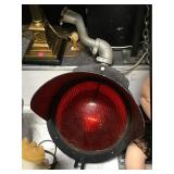VINTAGE HANGING RED RAILROAD LIGHT